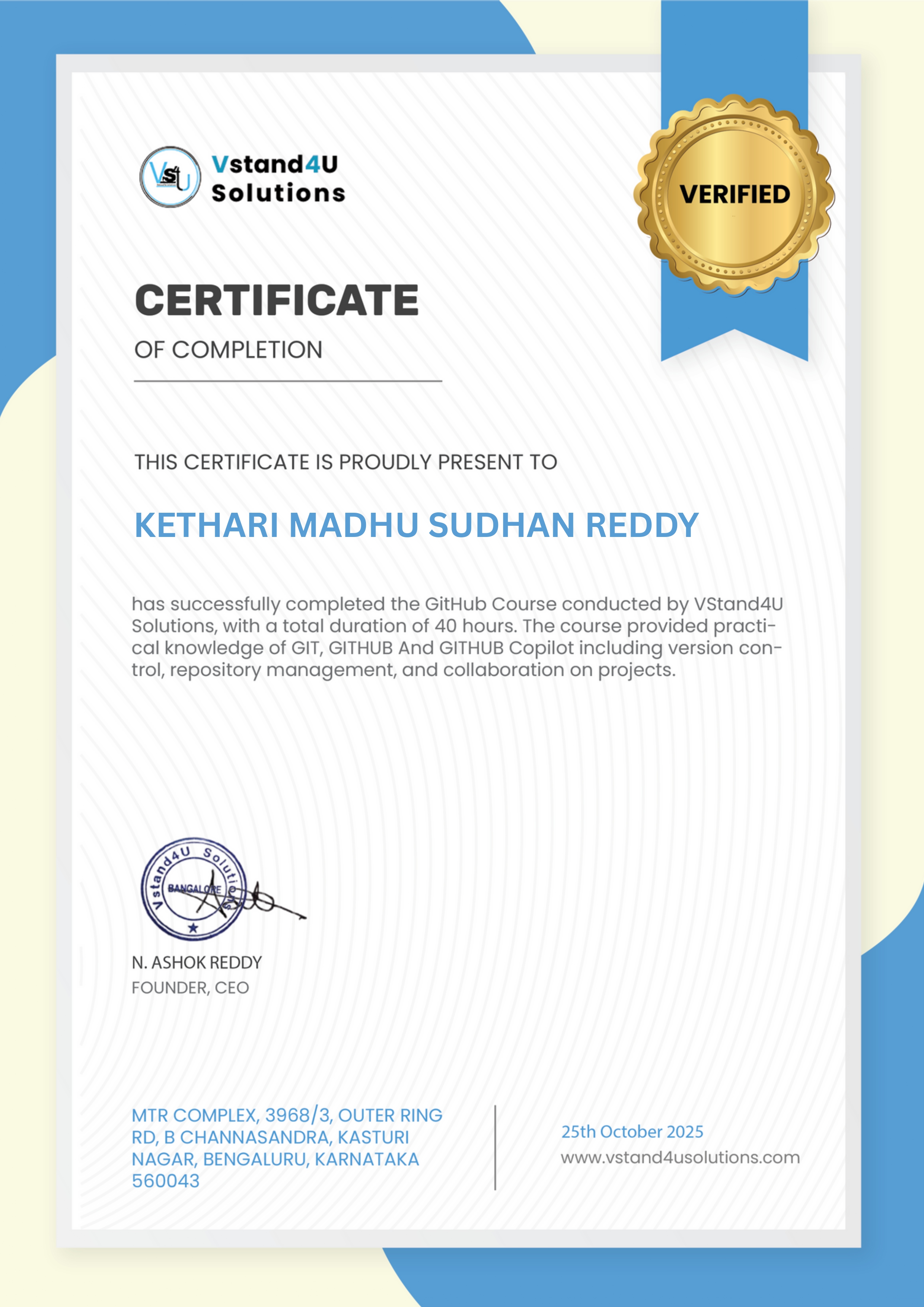Certificate 22
